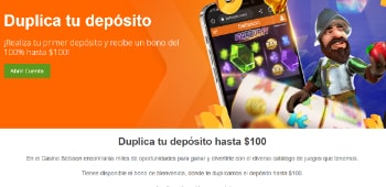 Pagina de bonificacion de bienvenida de Betsson Casino Ecuador