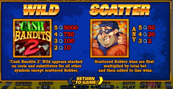 Descubra más símbolos ganadores en Cash Bandits 2