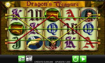 Líneas ganadoras del Dragon's Treasure