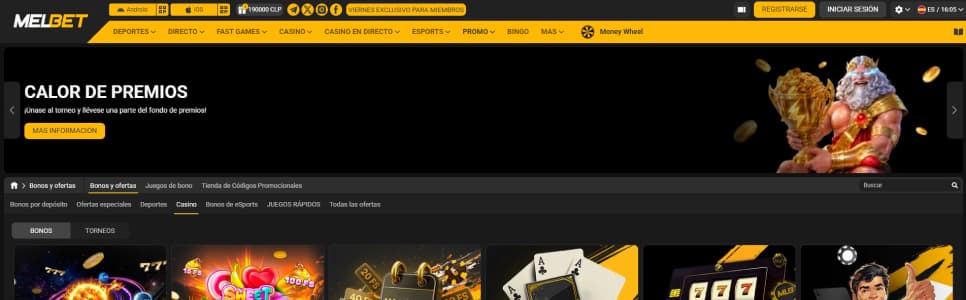 Pagina de bonificacion de bienvenida de Melbet Casino