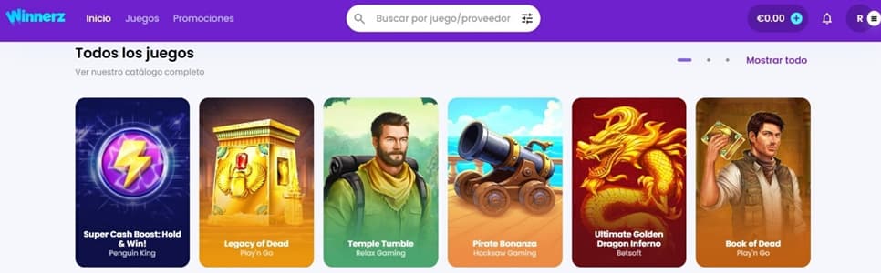 Winnerz casino juegos